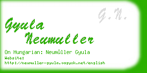 gyula neumuller business card