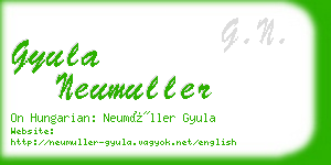 gyula neumuller business card